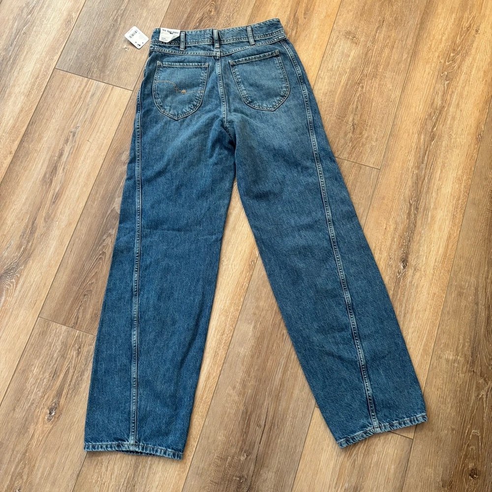 New WE THE FREE ASTER SWARM High‎ Rise Straight Denim Jeans NEW - Picture 10 of 16